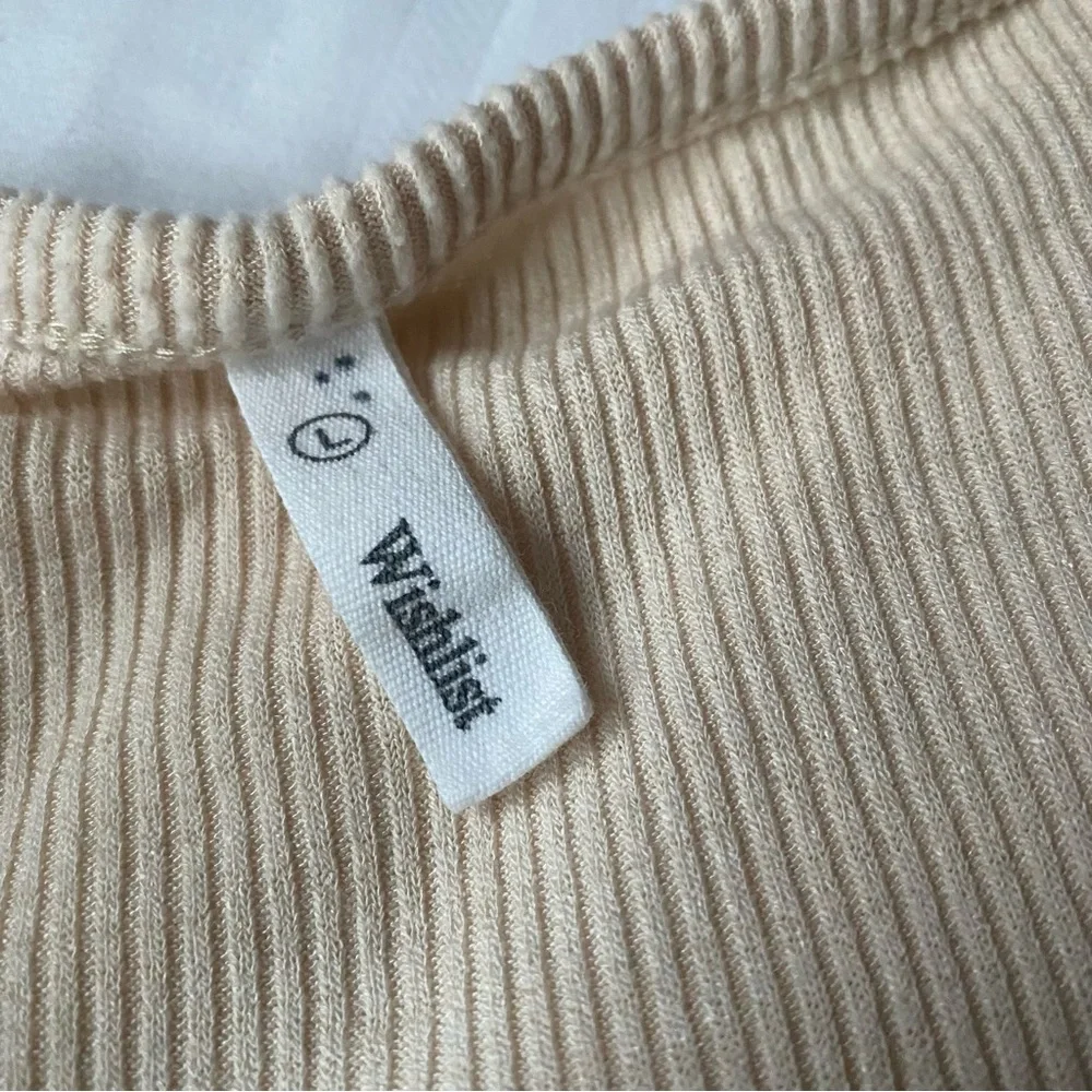 Nude Beige Ribbed Tank Top - Picture 3 of 4